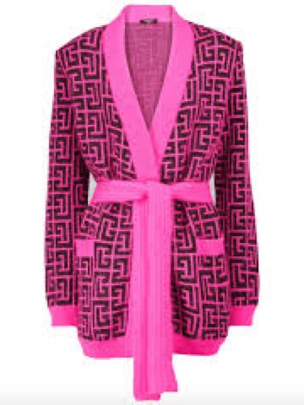 Balmain Logo Wool Blend Cardigan Size 36 (runs big)